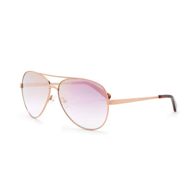 Vince Camuto Pink Rose Gold Aviator Sunglasses - Picture 3 of 3
